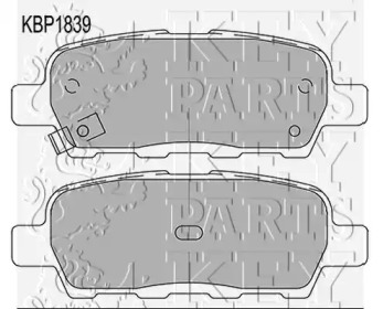 KEY PARTS kbp1839 -  Комплект тормозных колодок, дисковый тормоз